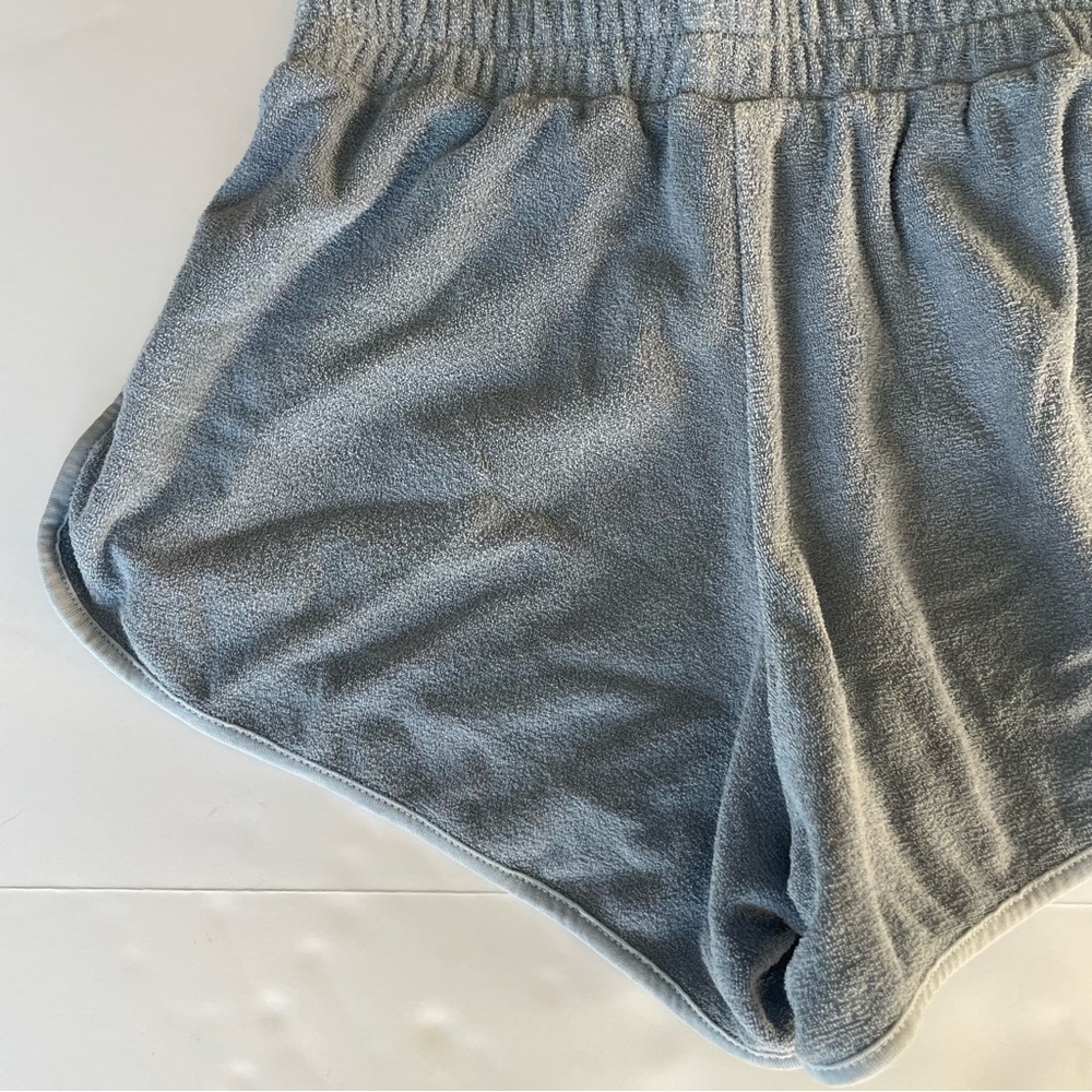 Fabletics Eco Conscious Terry Sweatshorts Blue Women’s Size XS Shorts Pockets - Picture 10 of 10